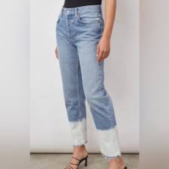 Rails Women's Atwater Slouchy Straight Jeans $188 26 Blue Bleach Wash High Rise - Picture 3 of 13